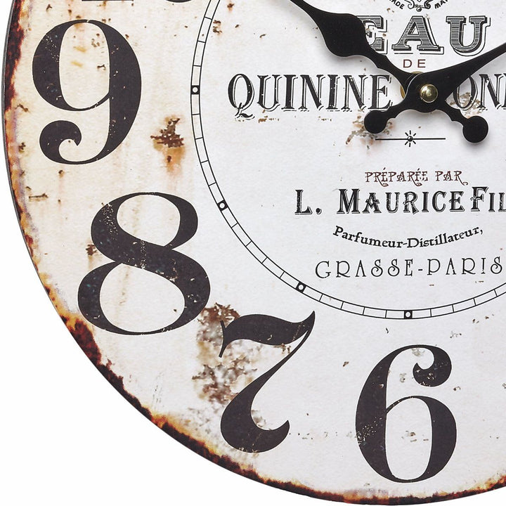 TFA Quinine Tonique Vintage Wood Wall Clock 41cm 60.3045.10 Bottom