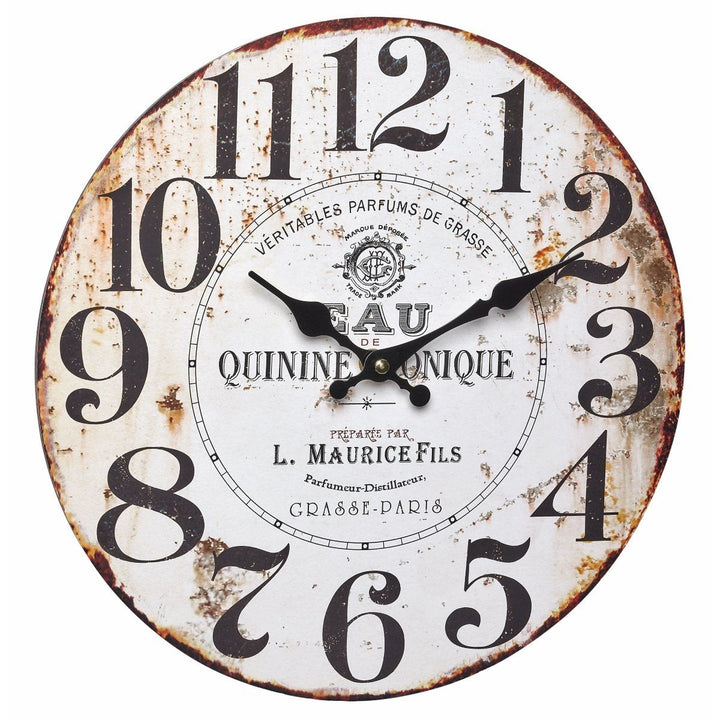 TFA Quinine Tonique Vintage Wood Wall Clock 41cm 60.3045.10 Front