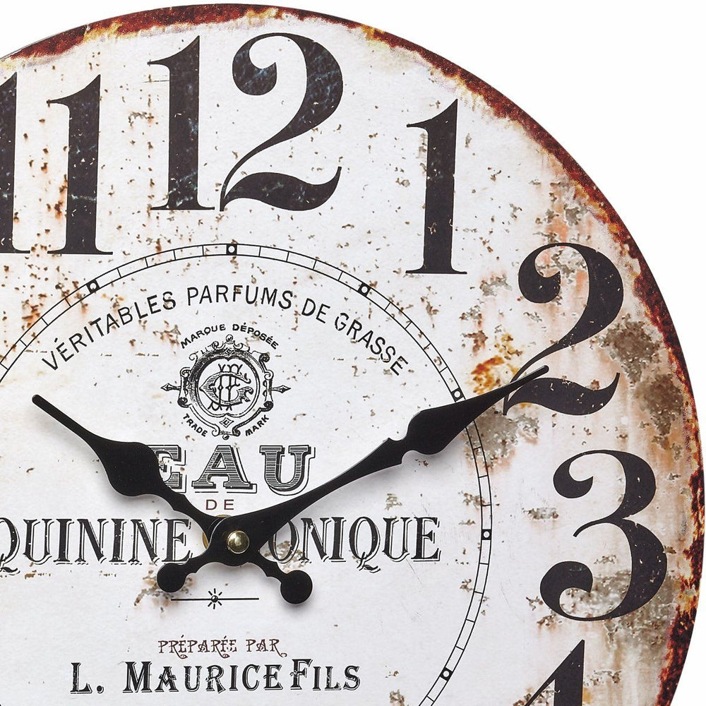 TFA Quinine Tonique Vintage Wood Wall Clock 41cm 60.3045.10 Top