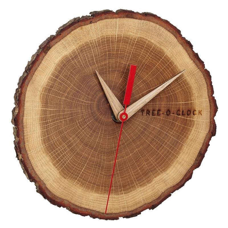 TFA Tree O' Clock Wall Clock Oak 18cm 60.3046.08 Front