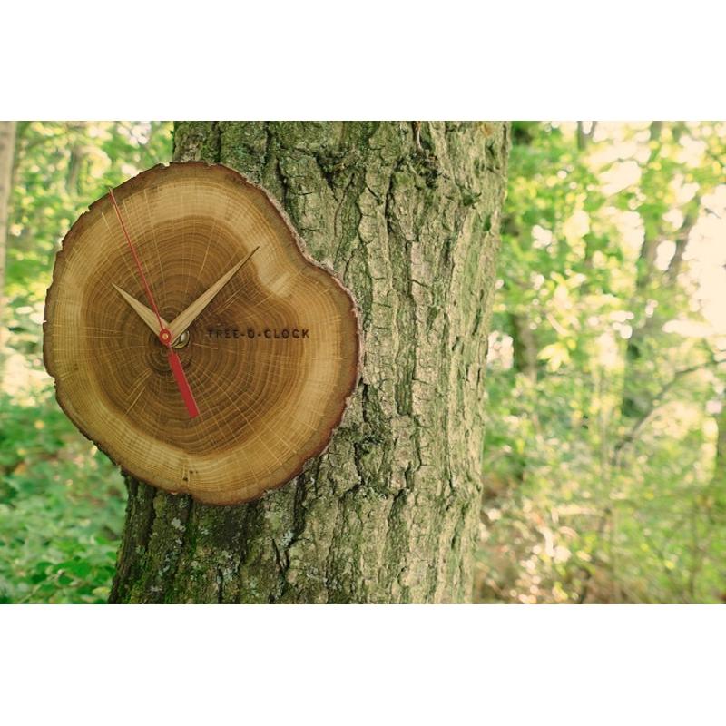 TFA Tree O' Clock Wall Clock Oak 18cm 60.3046.08 Outdoor