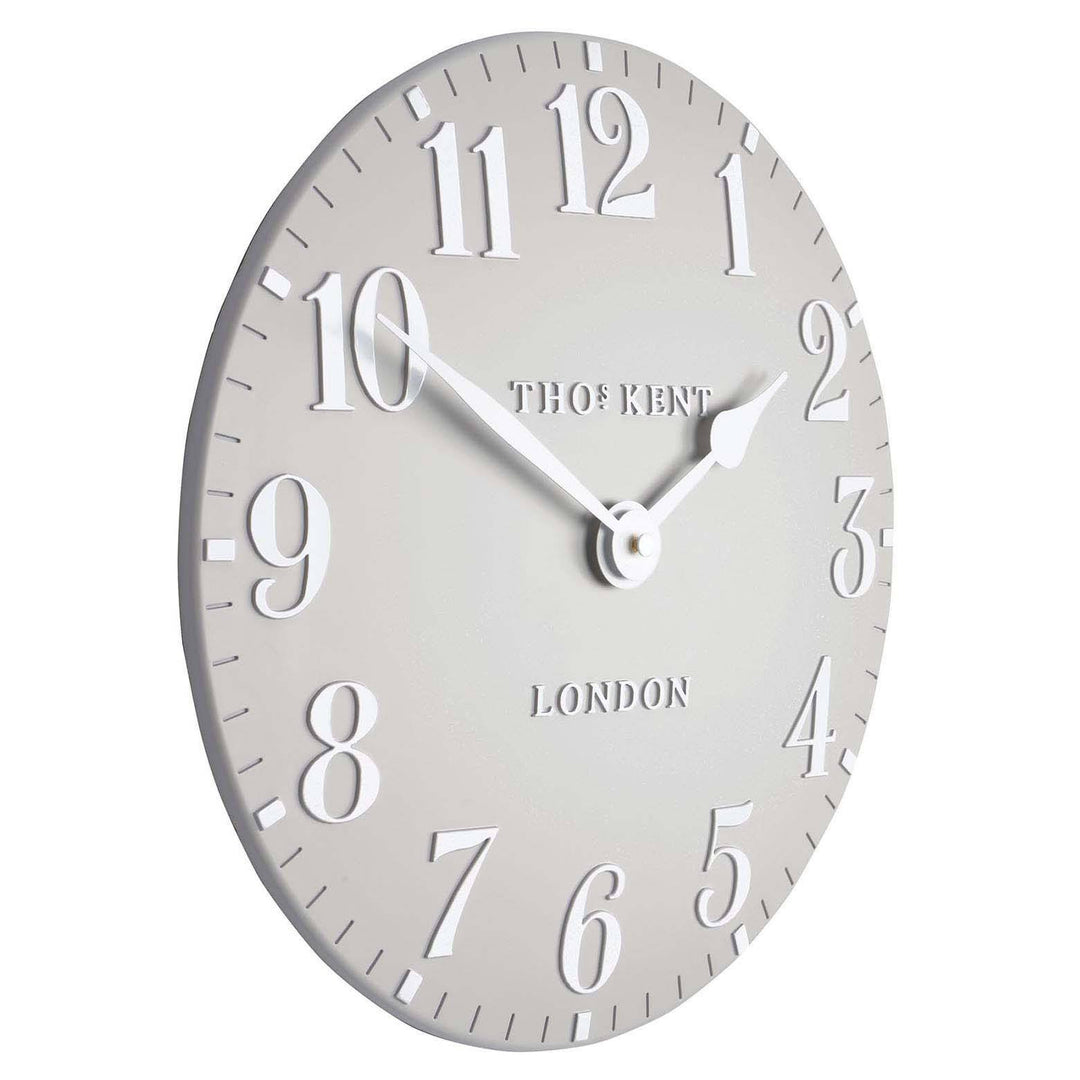 Thomas Kent Arabic Wall Clock Dove Grey Angle 31cm KC12156