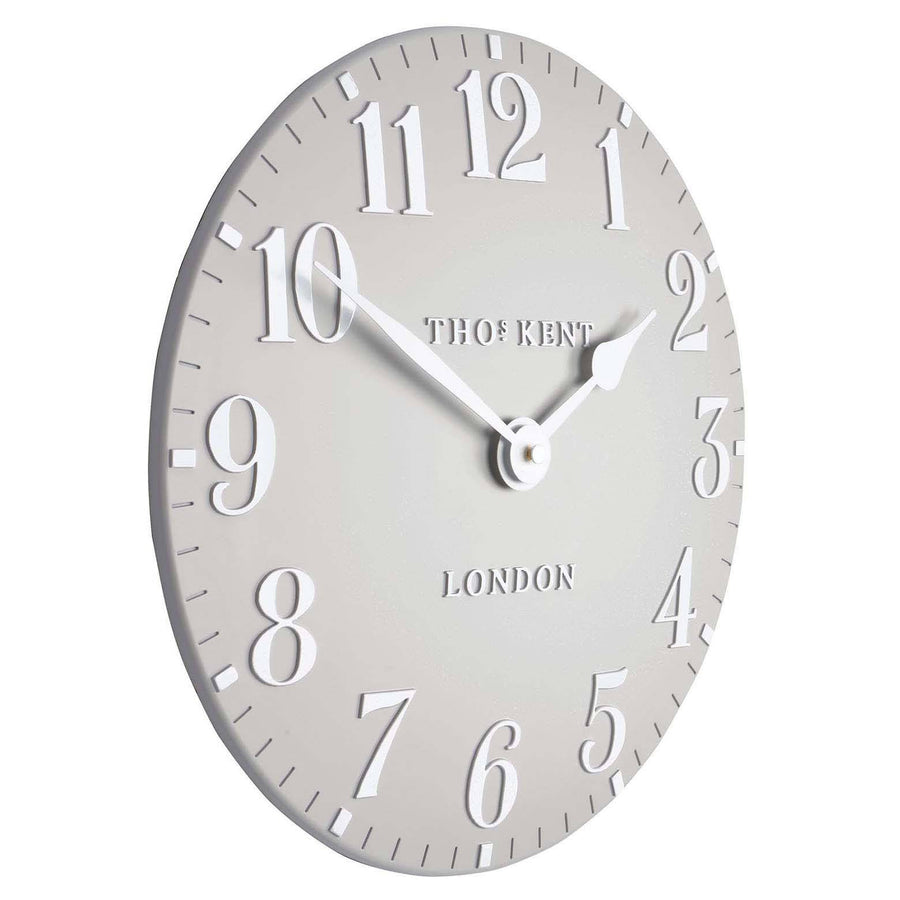 Thomas Kent Arabic Wall Clock Dove Grey Angle 31cm KC12156