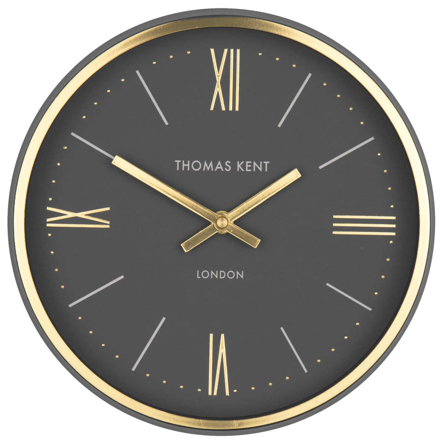 Thomas Kent Hampton Metal Wall Clock Charcoal 25cm LINC1008-X 1