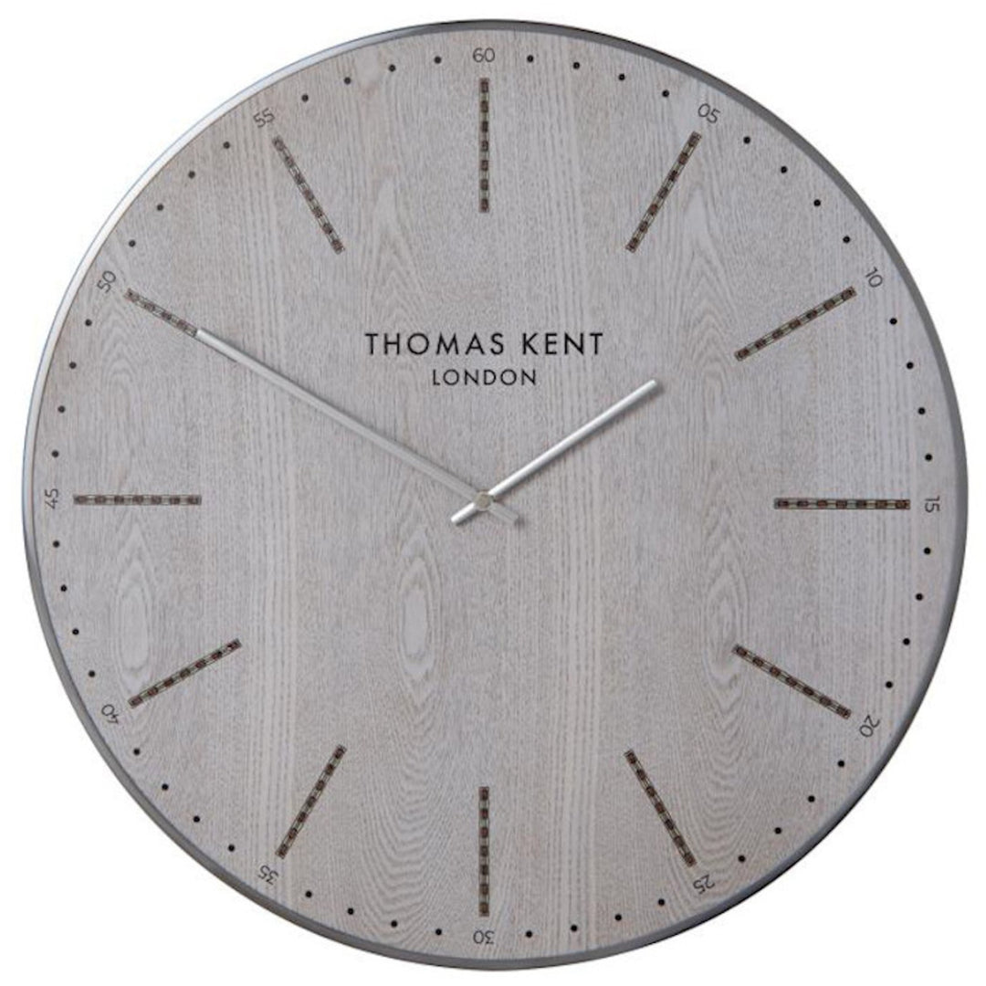 Thomas Kent Hoopoe Wall Clock Limed Grey Oak 30cm LINC1274 1