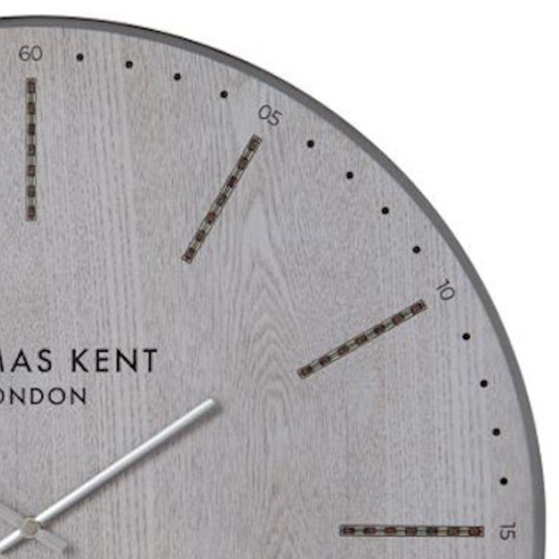 Thomas Kent Hoopoe Wall Clock Limed Grey Oak 51cm LINC2055 2