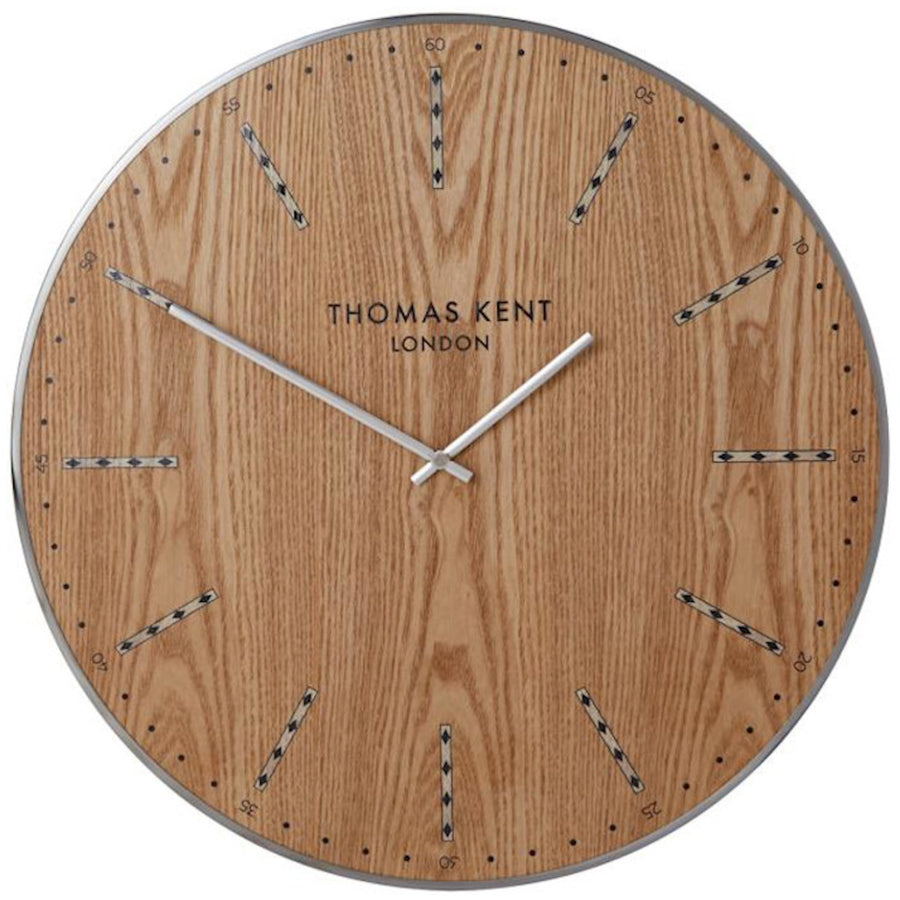 Thomas Kent Hoopoe Wall Clock Waxed Brown Oak 51cm LINC2054 1