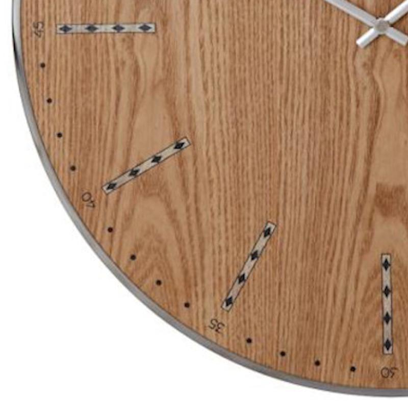 Thomas Kent Hoopoe Wall Clock Waxed Brown Oak 51cm LINC2054 3