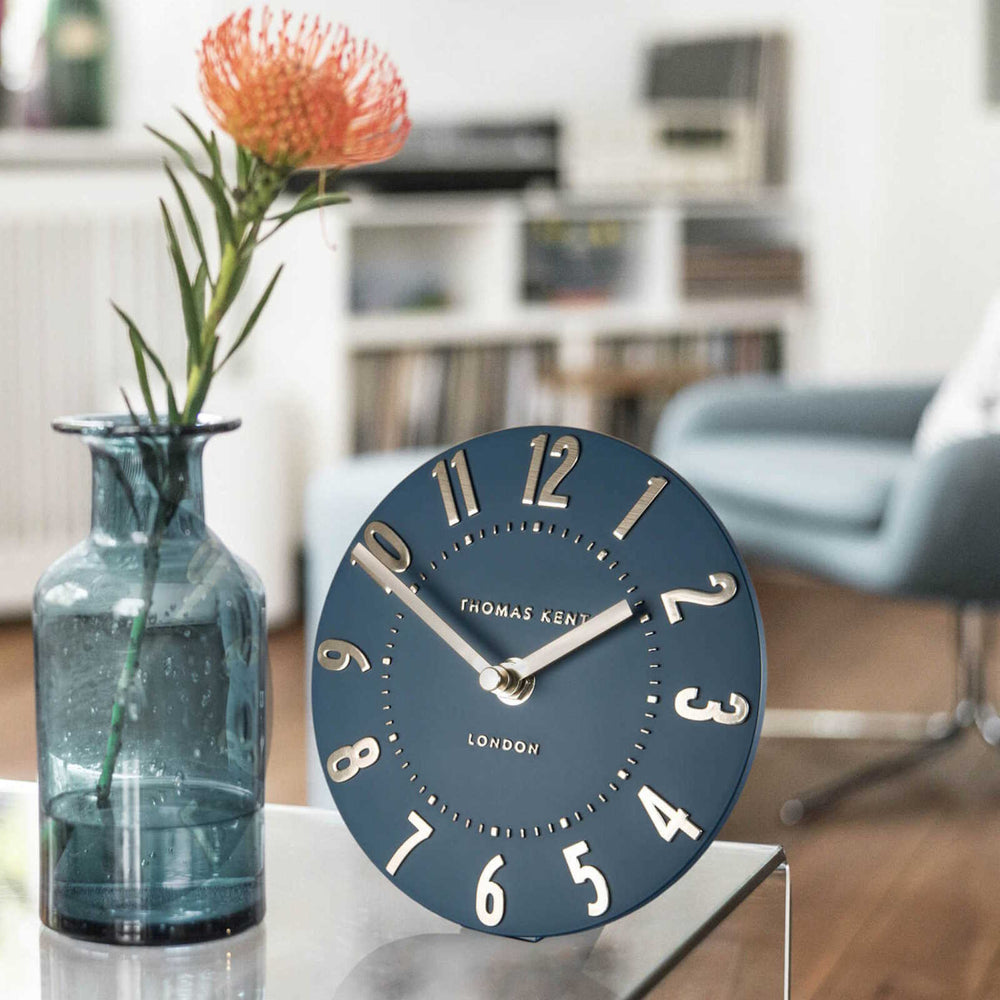 Thomas Kent Mulberry Mantel Clock Midnight Blue 15cm AMC06049 2