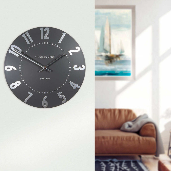 Thomas Kent Mulberry Wall Clock Graphite 30cm AMC12015 3