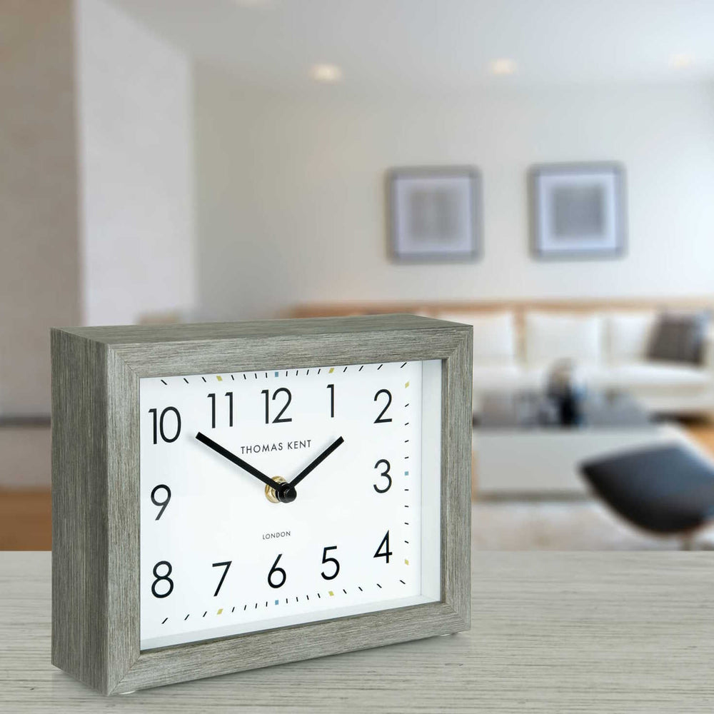 Thomas Kent Smithfield Rectangle Mantel Clock Limestone 22cm AMC60600 2