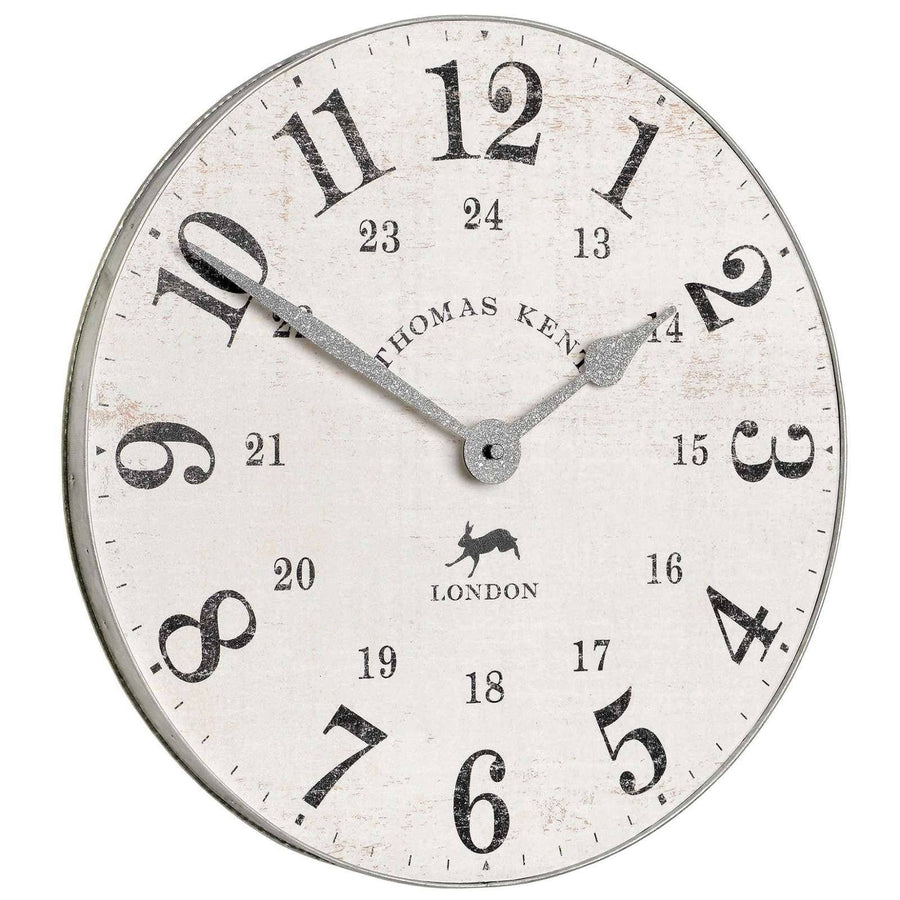 Thomas Kent Wharf Wall Clock Chalk White 38cm KC1532 Angle