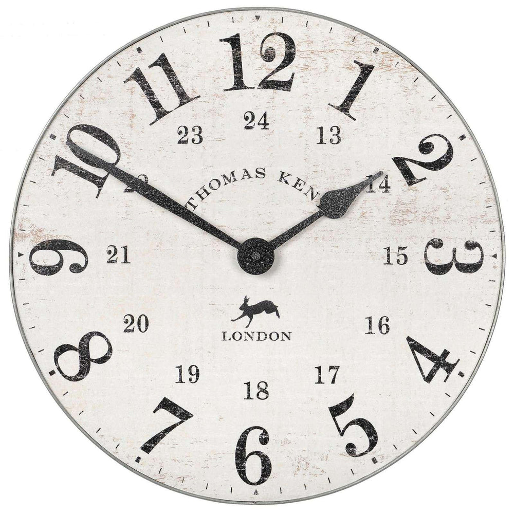 Thomas Kent Wharf Wall Clock Chalk White 38cm KC1532 Front