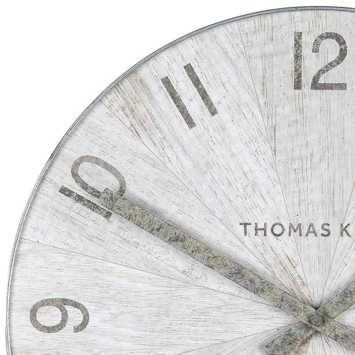 Thomas Kent Wharf Wall Clock Pickled Oak 38cm LCL0199 3