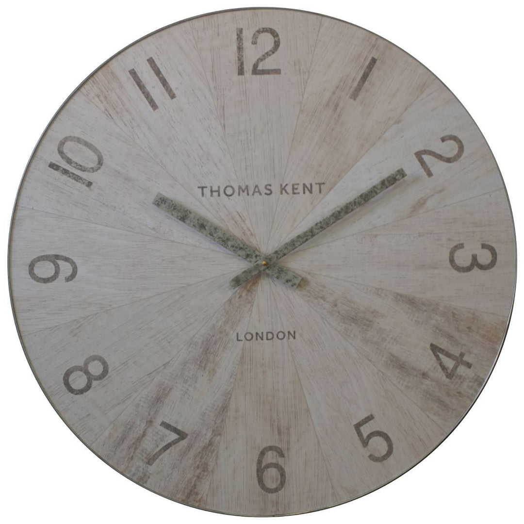 Thomas Kent Wharf Wall Clock Pickled Oak 76cm AMC30035 1