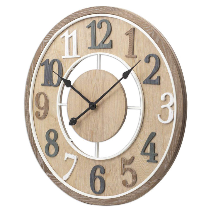 Toki Brandon Embossed Wall Clock 60cm 23034 2