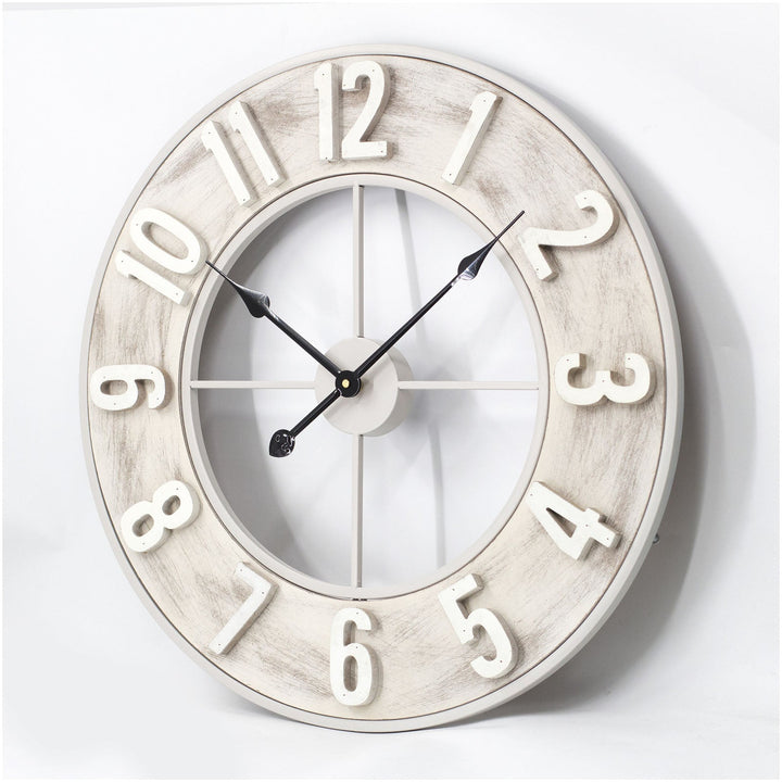 Toki Chester Distressed Wall Clock 60cm 23095 2