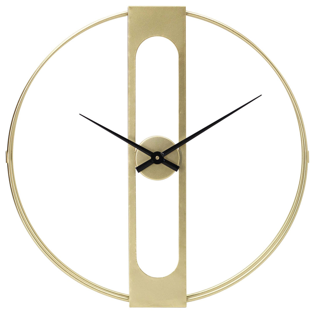 Toki Clover Chic Minimal Wall Clock Gold 60cm 23131 1