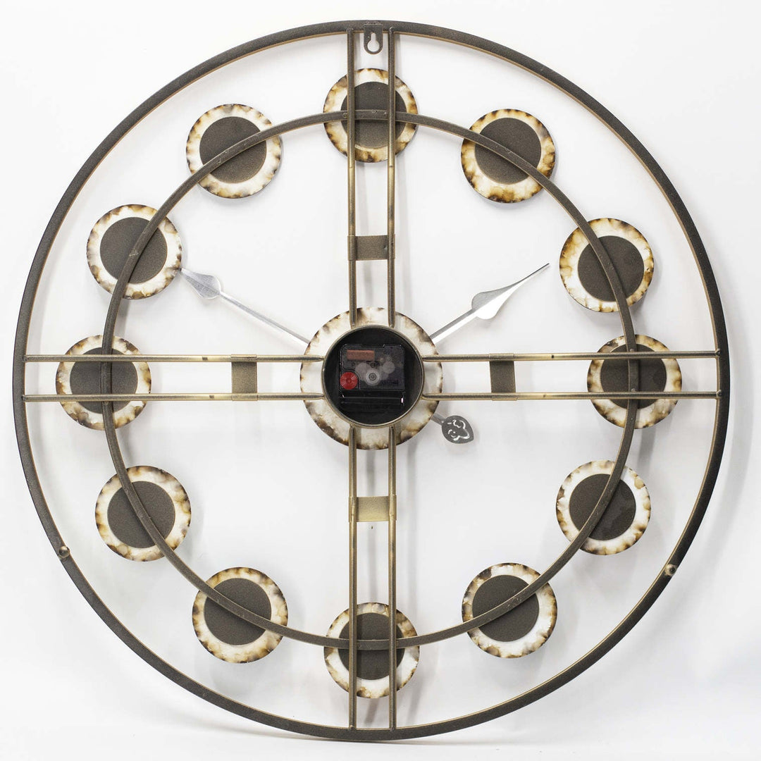 Toki Dana Floating Skeleton Mixed Numbers Wall Clock Gold 60cm 23129 3