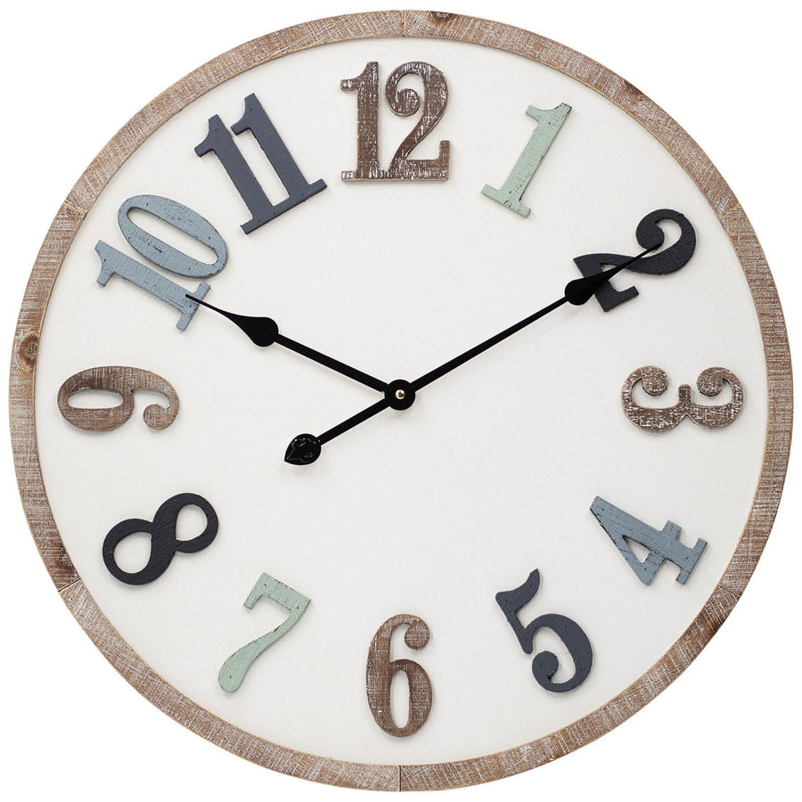 Toki Harrison Embossed Numbers Wall Clock 60cm 23097 1