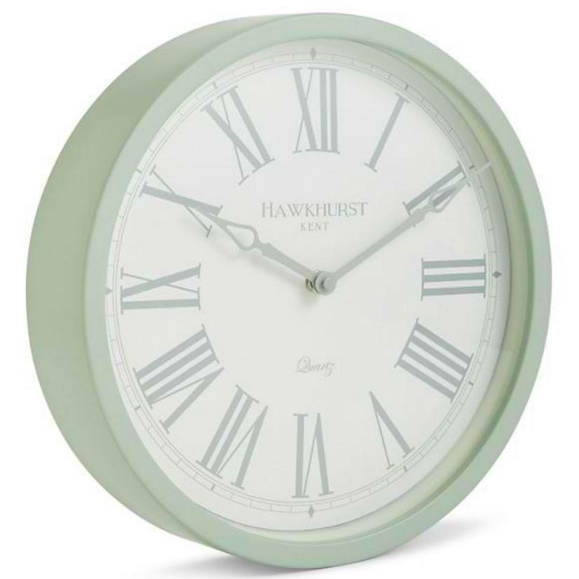 Toki Kent Wall Clock Sage Green 30cm Angle MS0002