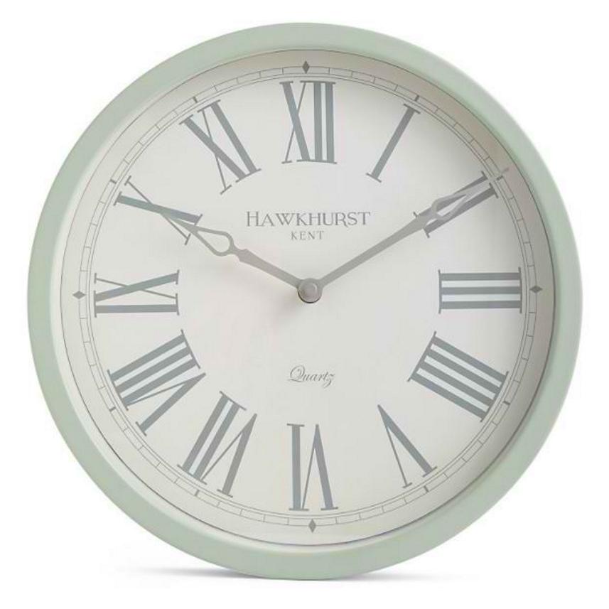 Toki Kent Wall Clock Sage Green 30cm Front MS0002