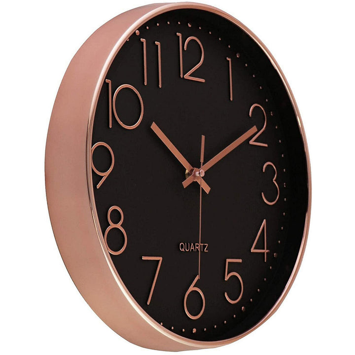Toki Lexi Black and Rose Gold Wall Clock 35cm 23100 2