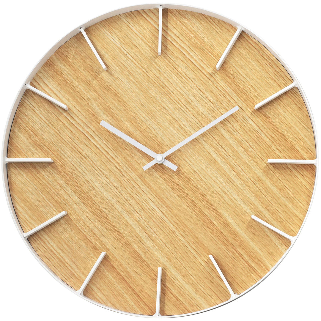 Toki Milo Minimalist Wooden Wall Clock 40cm 23093 1