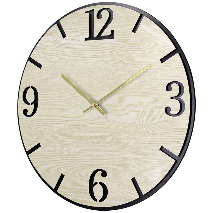 Toki Rowan Debossed Numbers Wall Clock 60cm 23091 2