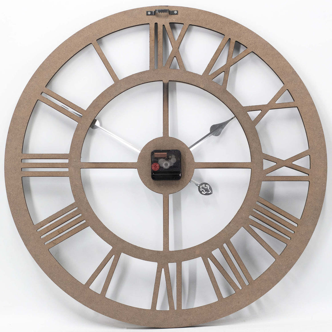 Toki Toni Floating Roman Wooden Wall Clock Black Brown 60cm 23124 3