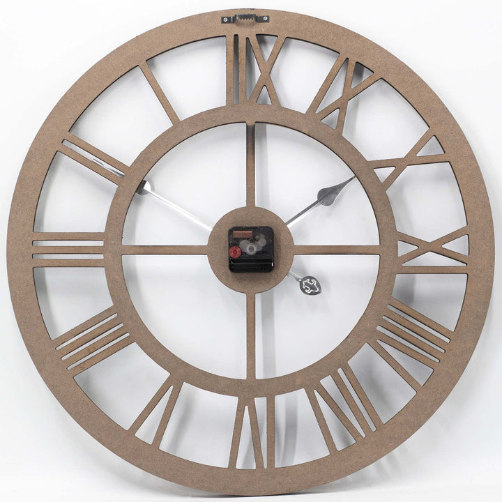 Toki Toni Floating Roman Wooden Wall Clock Black Brown 60cm 23124 3