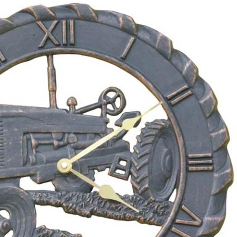 Tractor Cast Aluminium Outdoor Wall Clock 38cm ICR-R12 Top