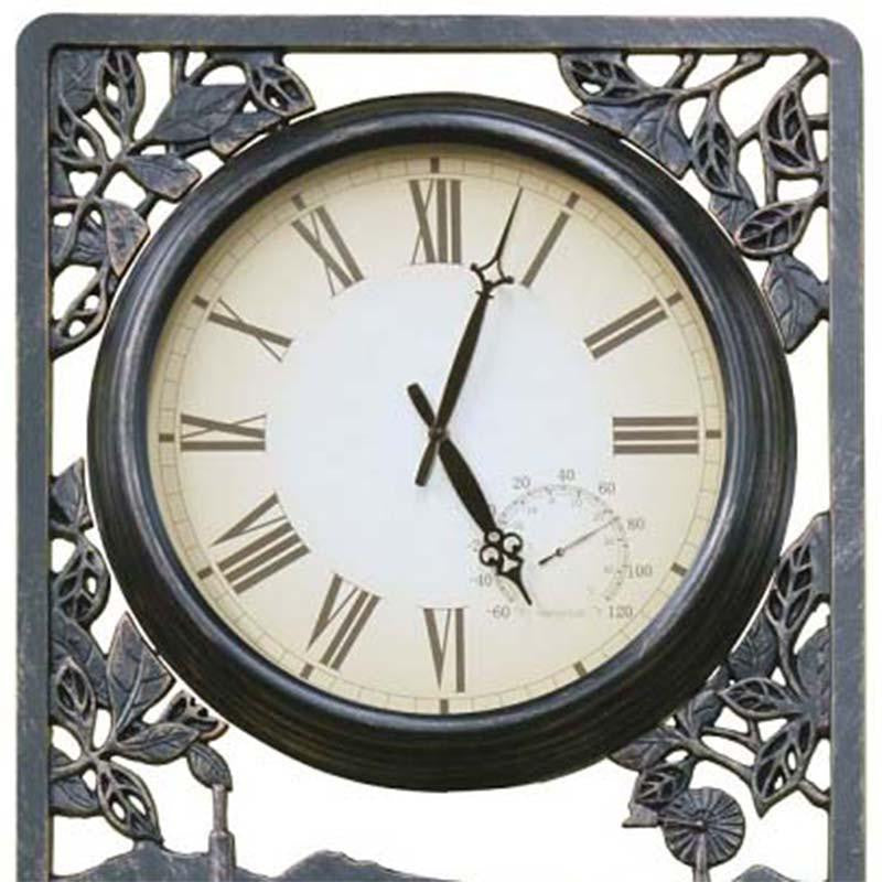 Tractor Cast Aluminium Thermometer Outdoor Wall Clock Top 72cm CT-C13