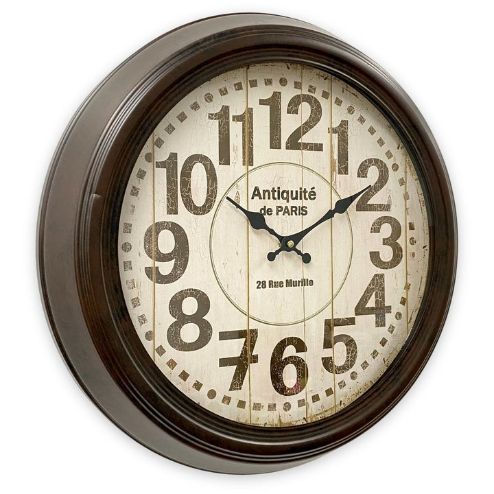 Victory Antiquite De Paris Vintage Metal Wall Clock Black 46cm CHH-551BLK 1