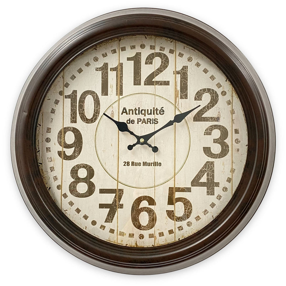 Victory Antiquite De Paris Vintage Metal Wall Clock Black 46cm CHH-551BLK 2