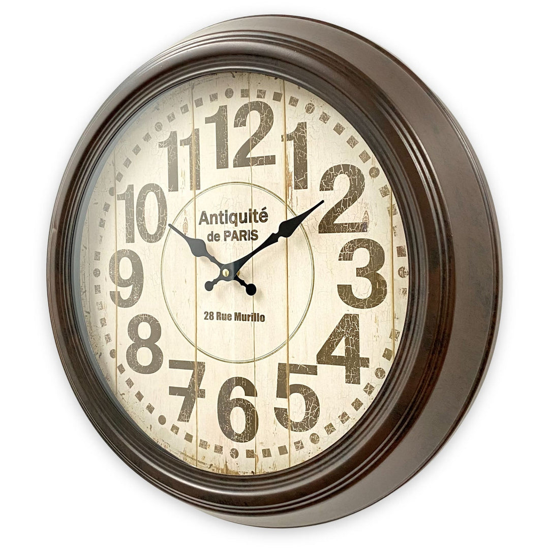 Victory Antiquite De Paris Vintage Metal Wall Clock Black 46cm CHH-551BLK 3