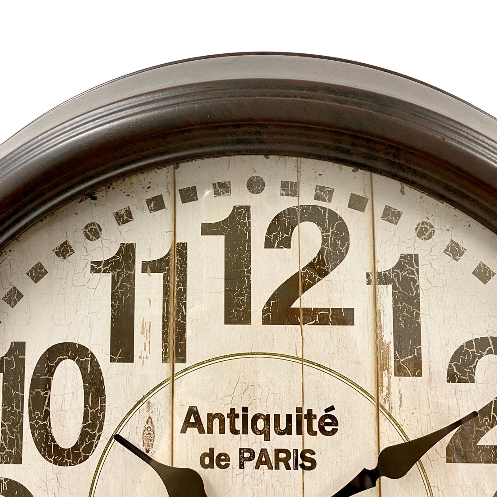 Buy Antiquite De Paris Vintage Metal Wall Clock Black 46cm Online Oh