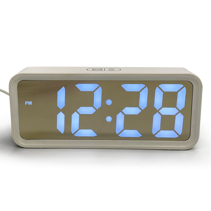 Victory Austere Multifunction LED USB Powered Desk Clock White 19cm VGW-6508white 1