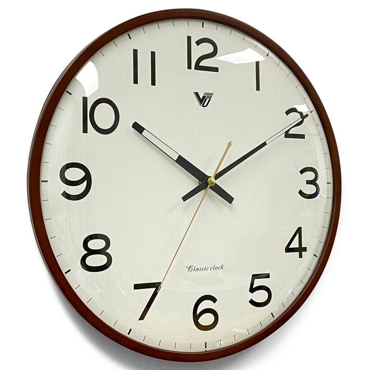 Victory Bonnie Glow In The Dark Wall Clock Brown 33cm CJK-8372-BRO 2