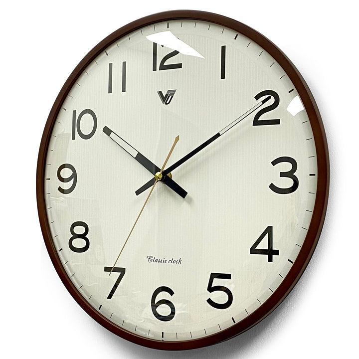 Victory Bonnie Glow In The Dark Wall Clock Brown 33cm CJK-8372-BRO 3