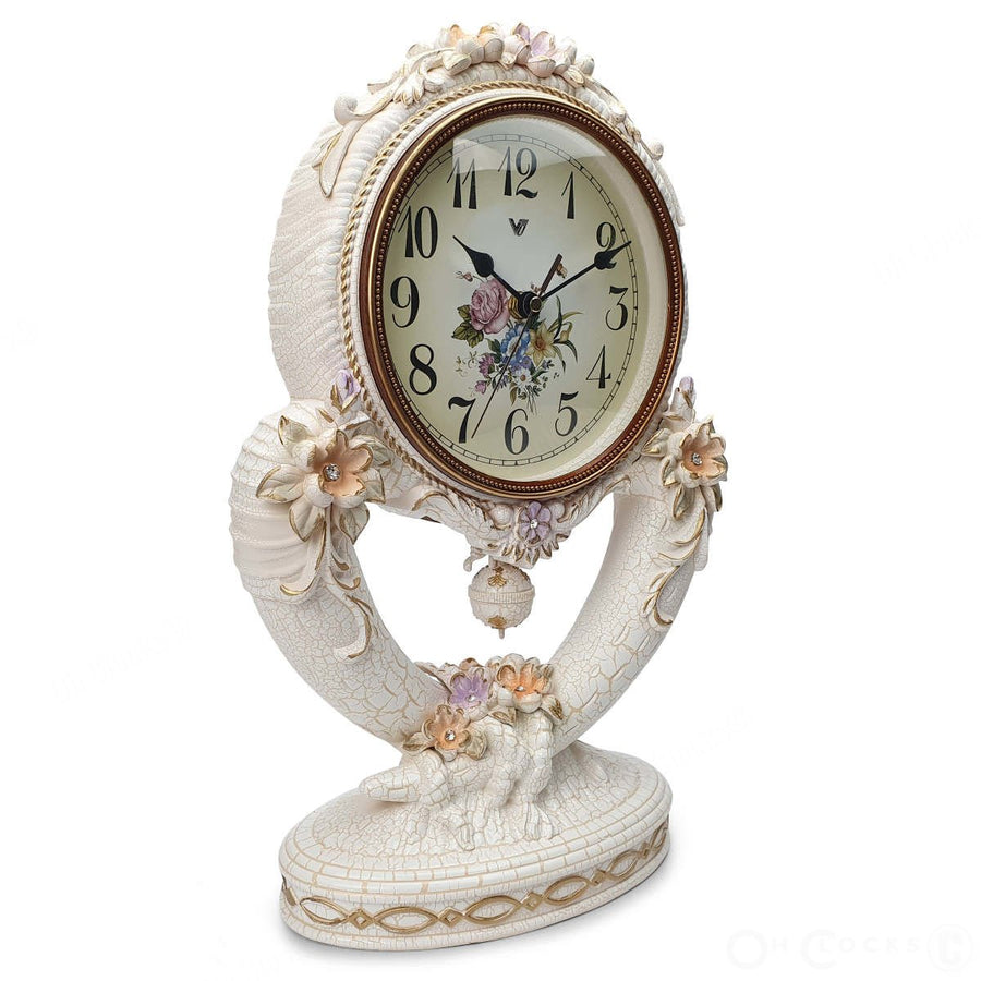 Victory Clara Pendulum Desk Clock Cream 43cm TSS 1482 1