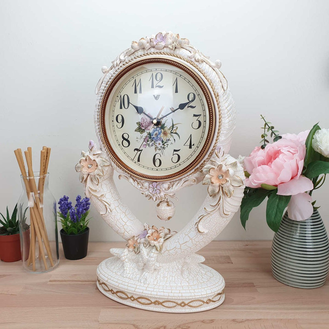 Victory Clara Pendulum Desk Clock Cream 43cm TSS 1482 2