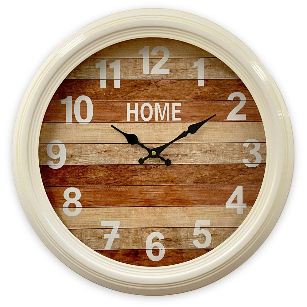 Victory Cozy Home Wooden Panel Metal Wall Clock 46cm CHH-552 2