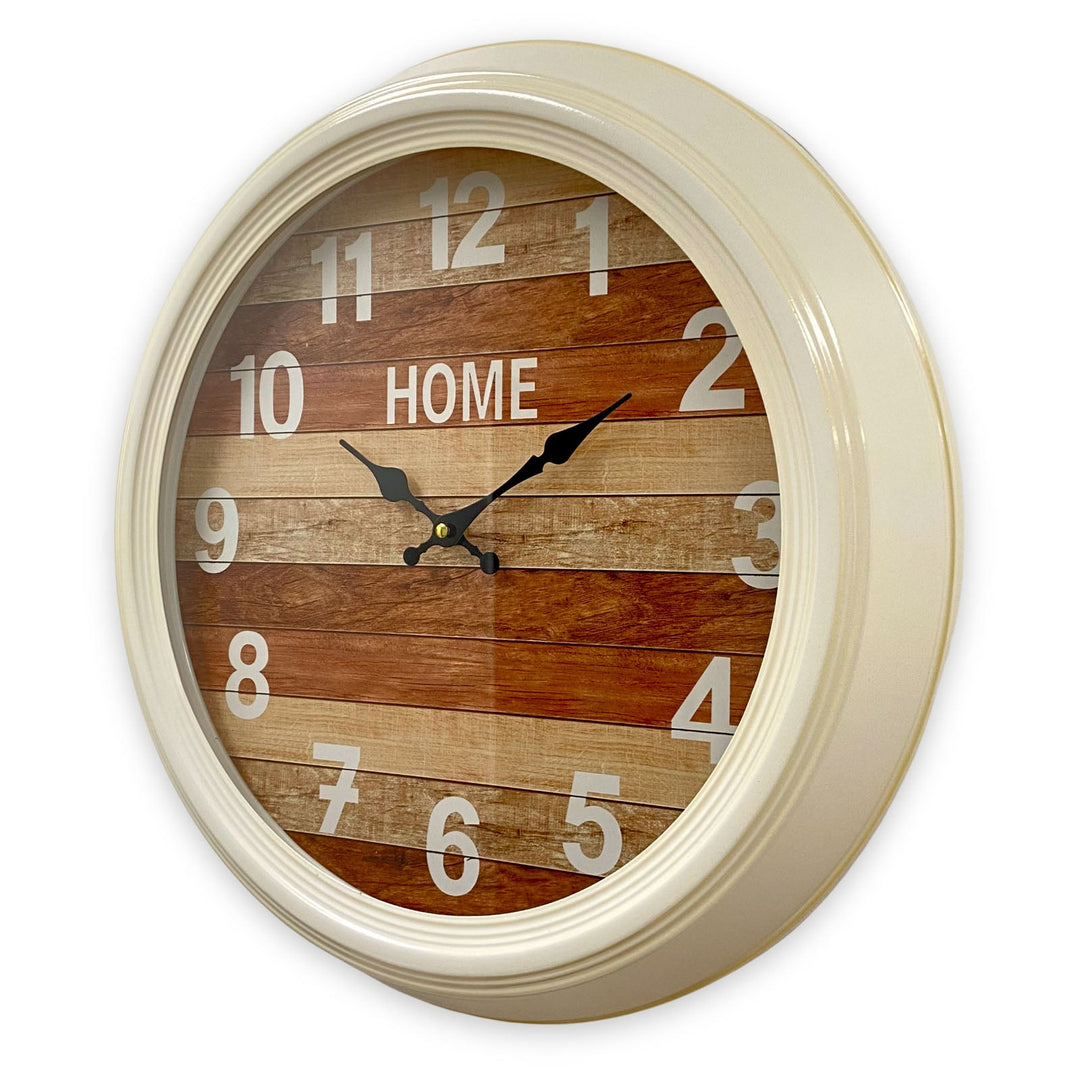 Victory Cozy Home Wooden Panel Metal Wall Clock 46cm CHH-552 3
