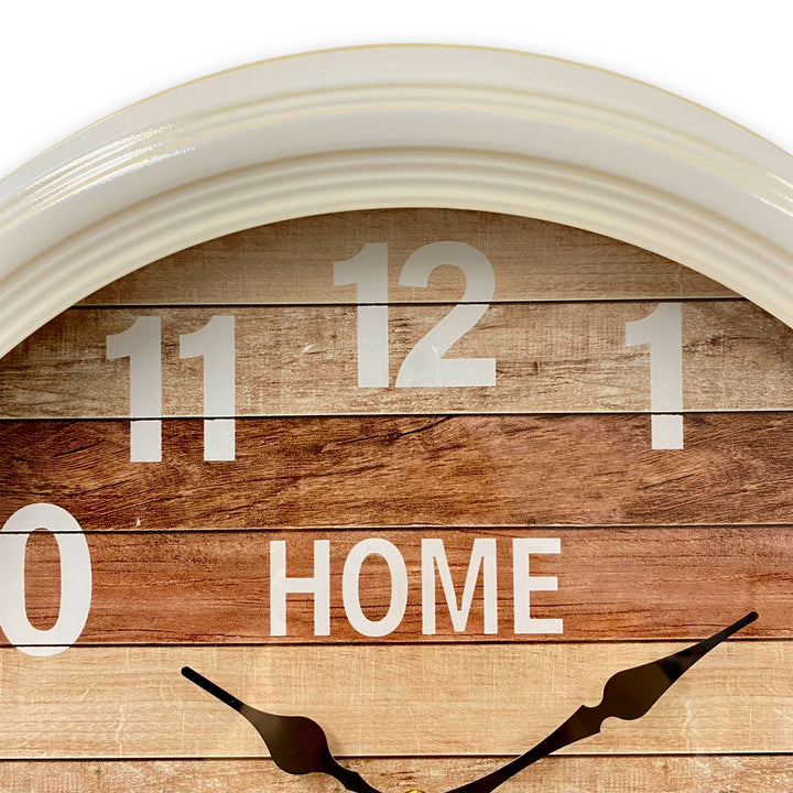 Victory Cozy Home Wooden Panel Metal Wall Clock 46cm CHH-552 4