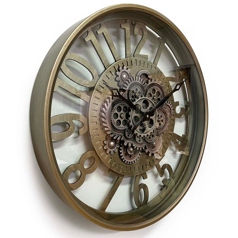 Victory Dionysus Metal Moving Gears Wall Clock 59cm CCM-1733 2