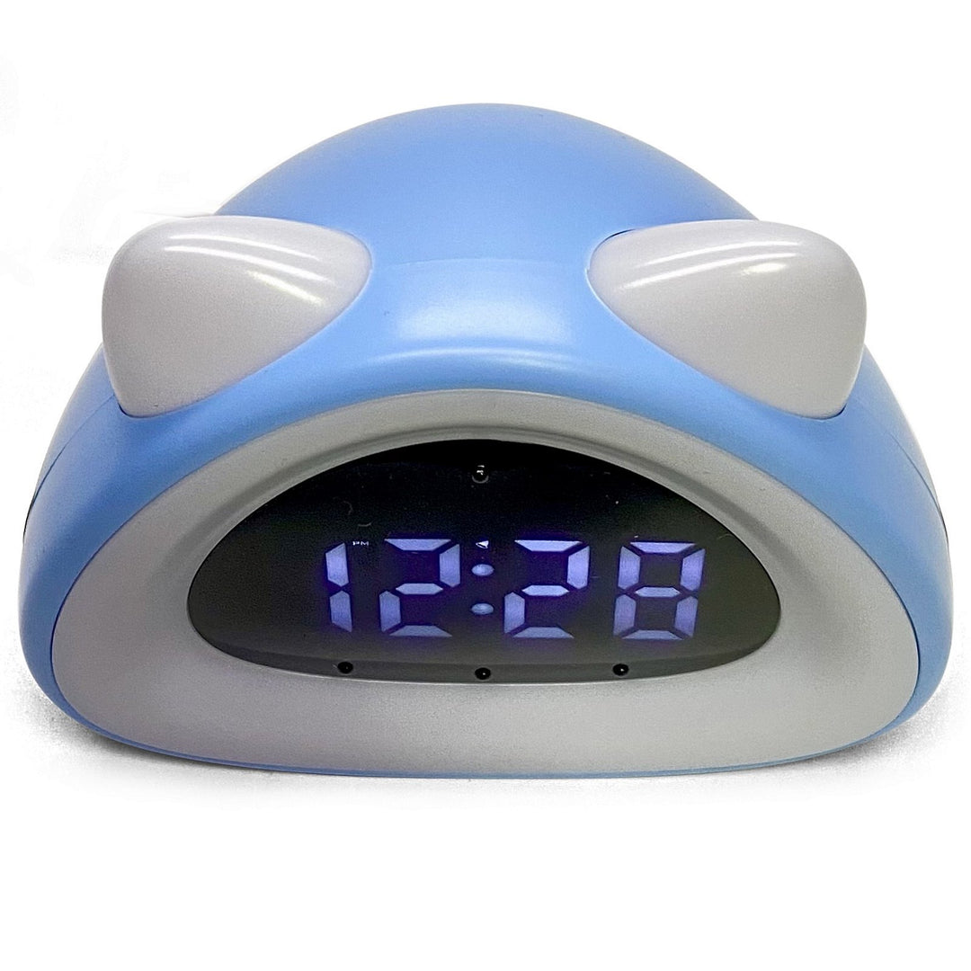 Victory Eurie Cat Ears Multifunctional Digital Desk Clock Blue 14cm VGW-733blue 3