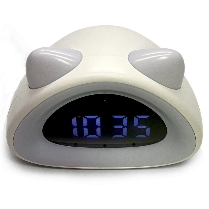 Victory Eurie Cat Ears Multifunctional Digital Desk Clock White 14cm VGW-733white 3