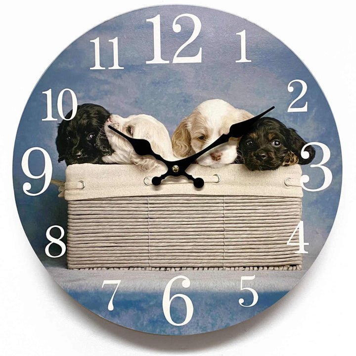 Victory Four Pups Open Face Wall Clock 34cm CBA-423G 1