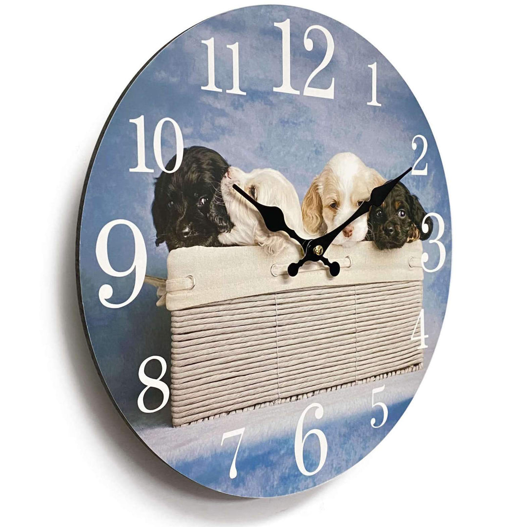 Victory Four Pups Open Face Wall Clock 34cm CBA-423G 5